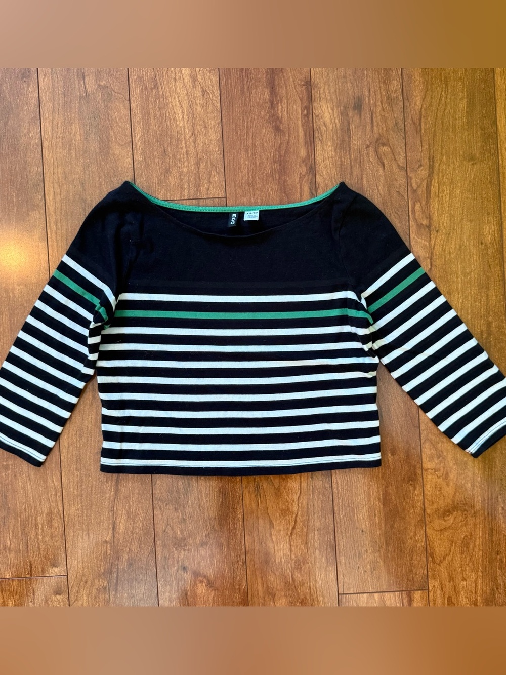 BDG by Urban Outfitters Black & White Striped Crop Top - Size XS